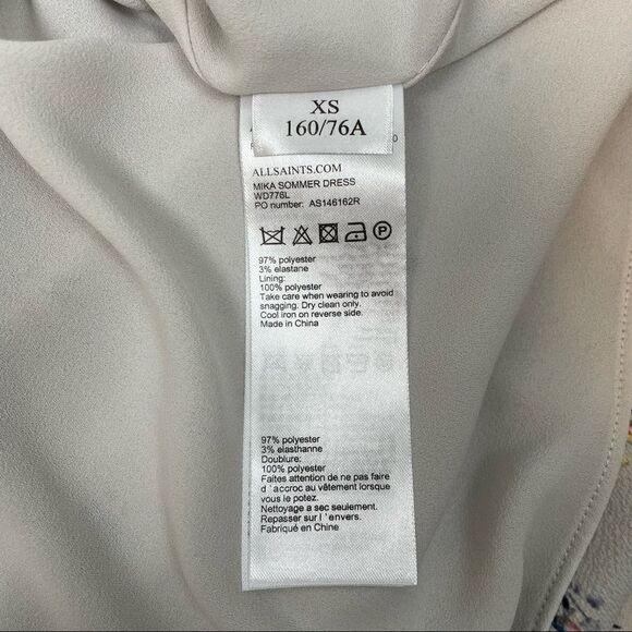 All Saints Mika Grey Floral Summer Dress - Picture 7 of 9